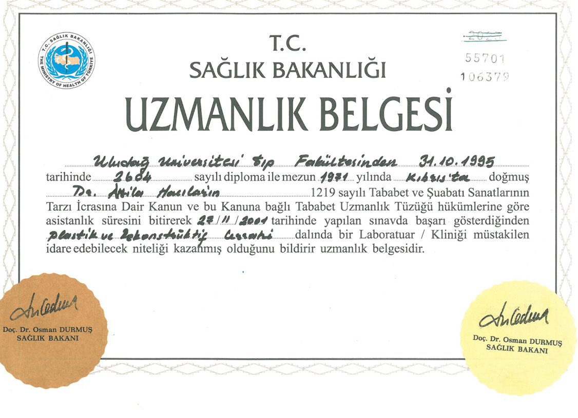 Atilla Hacılar Certificates